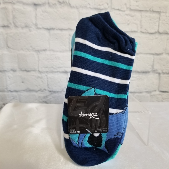 Disney Lilo and Stitch Scrump Character No Show Socks 5 Pair Set New - Picture 7 of 13